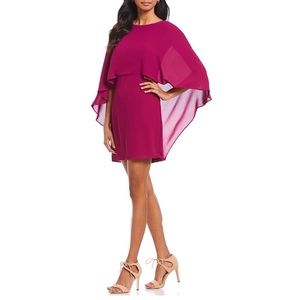 halston cape Sleeve dress